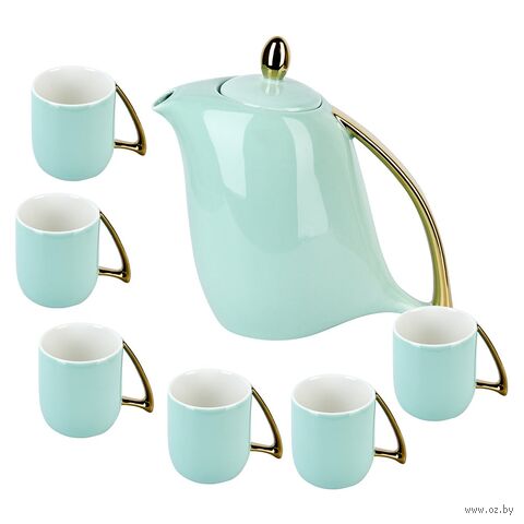 Набор чашек с чайником "5th Avenue. Mint" (7 предметов) — фото, картинка