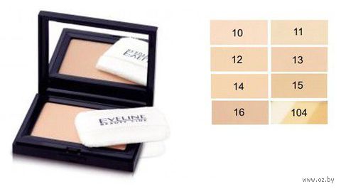 Компактная пудра для лица "Eveline Cosmetics" тон: 11, слоновая кость — фото, картинка