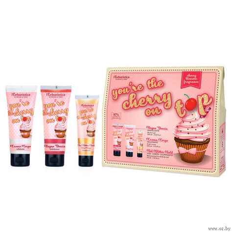 Подарочный набор "You're The Cherry On Top Set" (крем, гель для тела, гель для душа) — фото, картинка