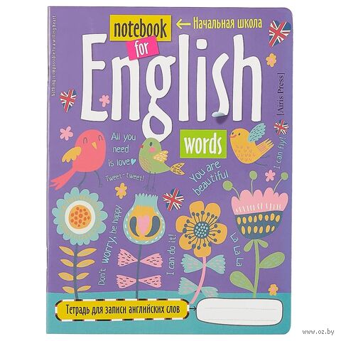 Тетрадь для записи английских слов в начальной школе. Птички — фото, картинка