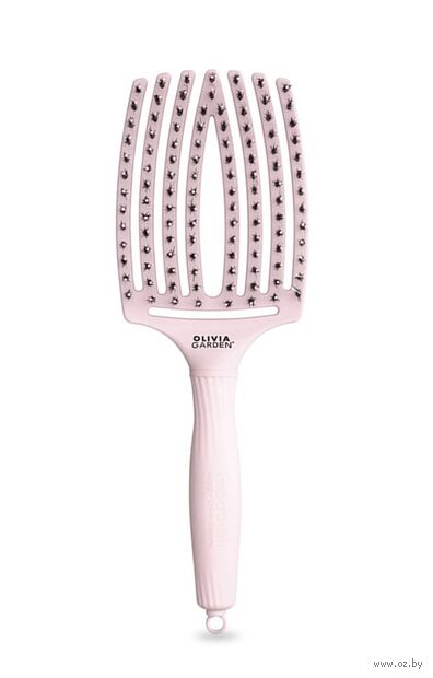 Расческа для волос "Fingerbrush Care Iconic Boar&Nylon Pastel Pink L" — фото, картинка