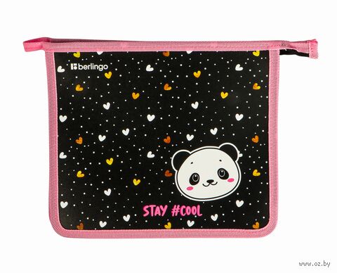 Папка для тетрадей "Cool panda" (1 отделение; на молнии) — фото, картинка