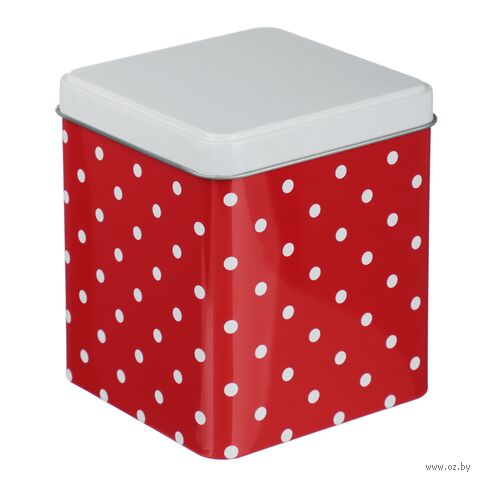 Банка для сыпучих продуктов "Горошек" (10х10х12 см) — фото, картинка