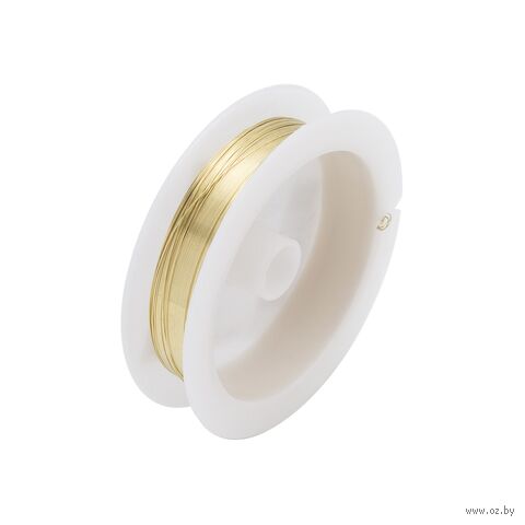 Проволока медная для рукоделия (0,3 мм х 30 м; золото) — фото, картинка