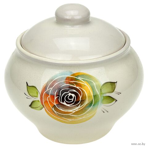 Горшок для запекания "Подарочный. Серия 2. Розаны" (500 мл) — фото, картинка