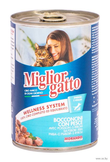 Консервы для кошек "Gatto" (405 г; рыба) — фото, картинка