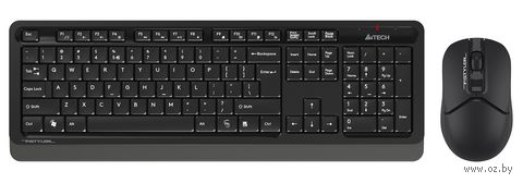 Беспроводной набор A4Tech Fstyler FG1012 (чёрный; мышь, клавиатура) — фото, картинка