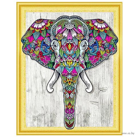 Алмазная вышивка-мозаика "Слон" (40х50 см) — фото, картинка