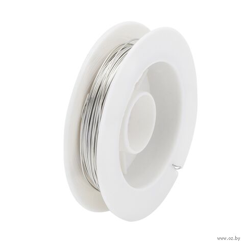 Проволока медная для рукоделия (0,4 мм х 10 м; серебро) — фото, картинка