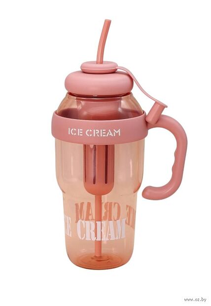 Бутылка для воды "Ice cream" (1400 мл; оранжевая) — фото, картинка