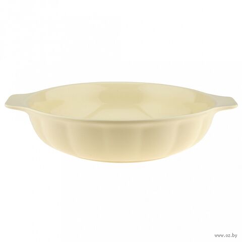 Форма для запекания керамическая "Семейная" (305х80 мм; светло-желтый) — фото, картинка