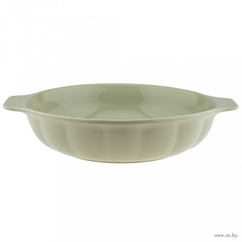Форма для запекания керамическая "Семейная" (305х80 мм; светло-зеленый) — фото, картинка