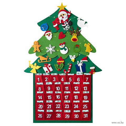 Набор для творчества "Фетровый адвент-календарь" (100х50 см) — фото, картинка