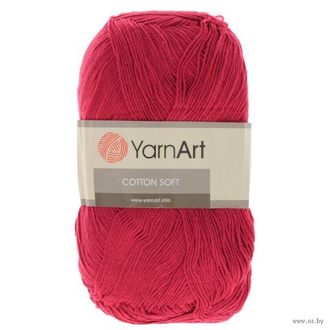 Пряжа "Cotton soft №51" (100 г; 600 м; насыщенный красный) — фото, картинка
