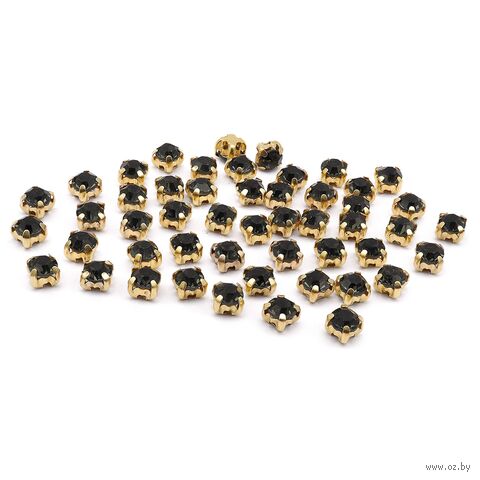 Стразы для рукоделия "Хрусталик" (4 мм; 50 шт.; серый) — фото, картинка