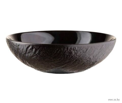 Тарелка суповая фарфоровая "Wild Slate" (200 мм; чёрный) — фото, картинка