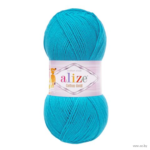 Пряжа "Cotton Gold №16" (100 г; 330 м; океан) — фото, картинка