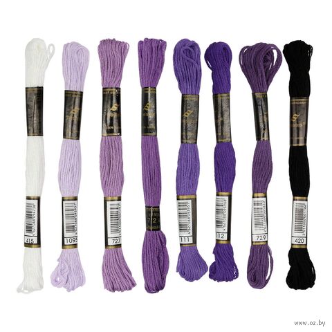 Набор ниток для вышивания "Bestex №3" (8 цветов) — фото, картинка