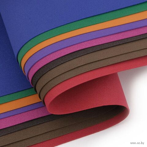 Набор фоамирана "Микс темных оттенков" (20х30 см; 8 листов) — фото, картинка