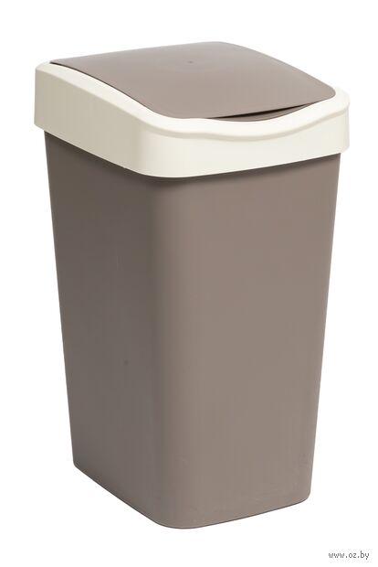 Ведро для мусора "Tandem. С подвижной крышкой" (20 л; шоколад) — фото, картинка