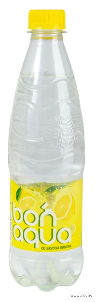 Вода питьевая газированная "Бонаква. Со вкусом лимона" (500 мл) — фото, картинка