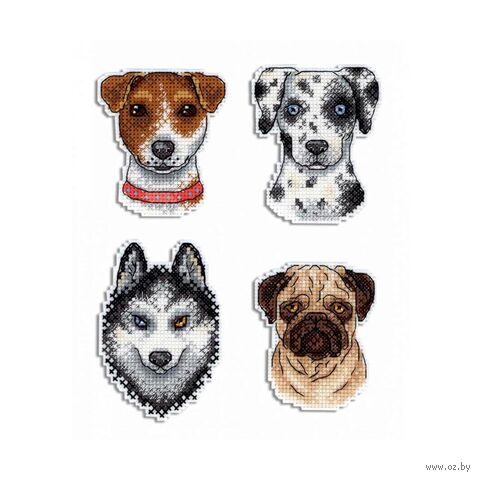 Набор для вышивания на пластиковой канве "Кто сказал Гав? Магниты" (60х90 мм) — фото, картинка
