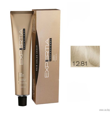 Крем-краска для волос "Expertia" тон: 12.81, ультра-светлый блондин жемчужно-пепельный — фото, картинка