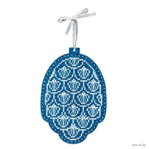 Набор для вышивания на фетре "Новогодняя игрушка. Зимняя шишка" (100х140 мм) — фото, картинка