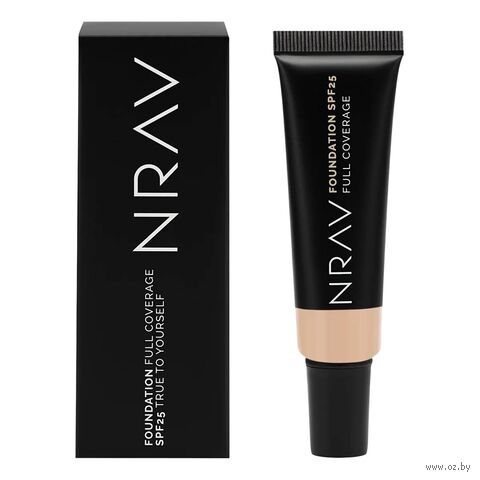 Тональная основа для лица "Полное покрытие" SPF25 тон: 40WO, бежевый — фото, картинка