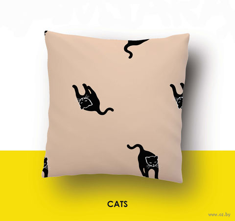Наволочка хлопковая "Cats" (70x70 см) — фото, картинка