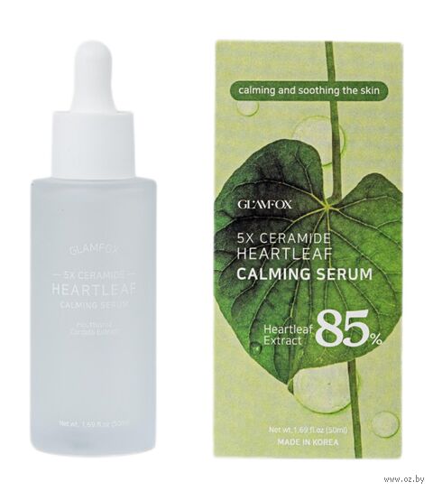 Сыворотка для лица "5Х Ceramide Heartleaf Calming Serum" (50 мл) — фото, картинка