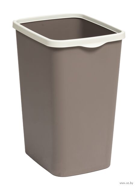 Ведро для мусора "Tandem. С фиксатором" (20 л; шоколад) — фото, картинка
