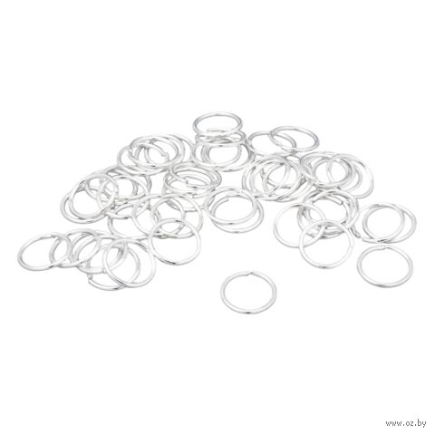 Кольцо соединительное для бижутерии (10 мм; 50 шт.; серебро) — фото, картинка
