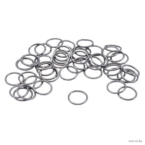 Кольцо соединительное для бижутерии (10 мм; 50 шт.; черный никель) — фото, картинка