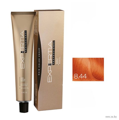 Крем-краска для волос "Expertia" тон: 8.44, светло-русый медный интенсив — фото, картинка