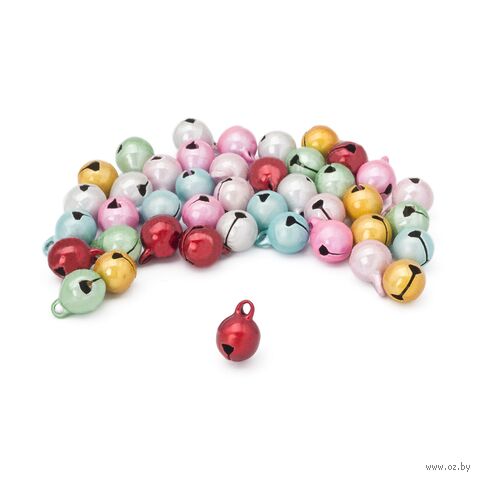 Бубенчики для творчества и рукоделия "Жемчужные" (30 шт.; 8 мм; ассорти) — фото, картинка