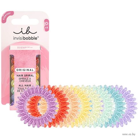 Набор резинок-браслетов для волос "Original Rainbow Vibes" (8 шт.) — фото, картинка