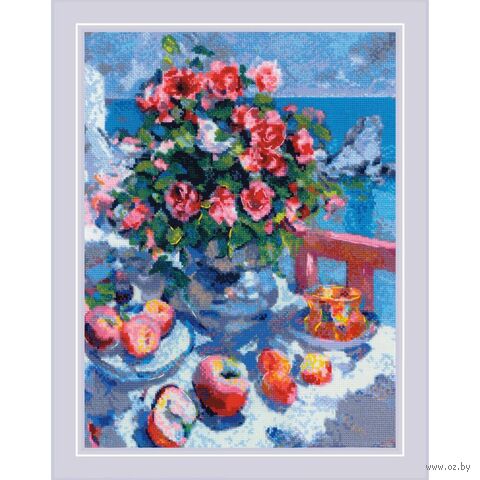 Набор для вышивания "Яблоки и розы" (300х400 мм) — фото, картинка