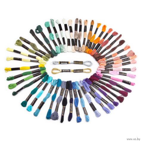 Набор ниток для вышивания "Вышивальная палитра" (50 цветов) — фото, картинка