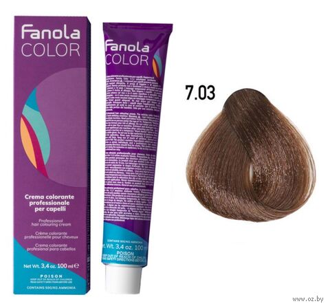 Крем-краска для волос "Crema Colore" тон: 7.03, warm medium blonde — фото, картинка