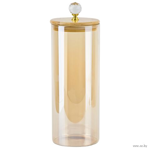 Банка для сыпучих продуктов "Glass Style" (1,65 л; золото) — фото, картинка