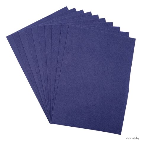 Фетр листовой мягкий (20х30 см; грязно-синий; 10 листов) — фото, картинка