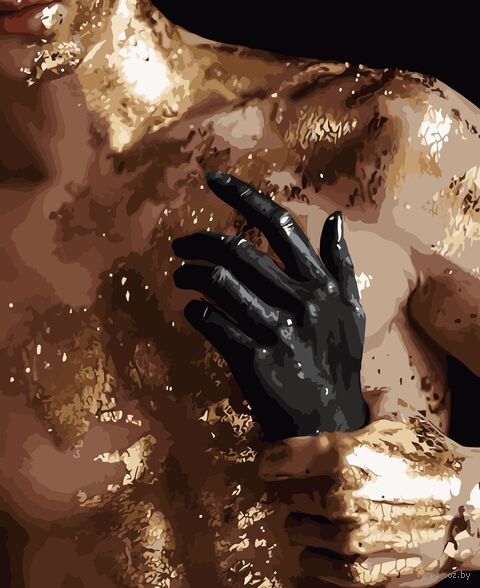 Картина по номерам с золотыми красками "Прикосновение" (400х500 мм) — фото, картинка