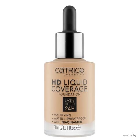 Тональная основа для лица "HD Liquid Coverage Foundation" тон: 032, nude beige — фото, картинка