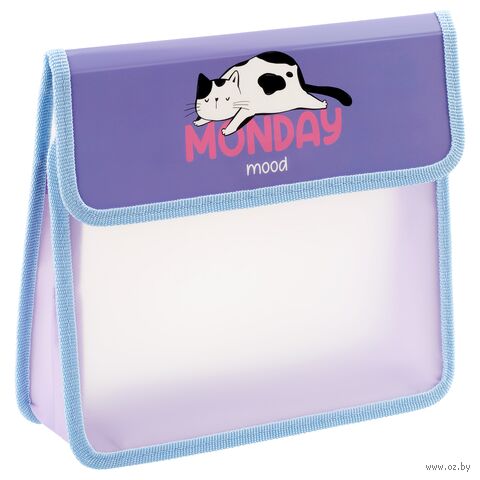 Папка для тетрадей "Monday Cat" (2 отделения; на липучке) — фото, картинка