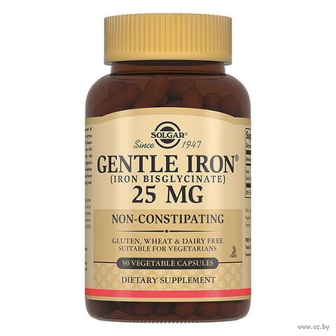 Биологически активная добавка "Легкодоступное железо Джентл Айрон" (90 капсул) — фото, картинка