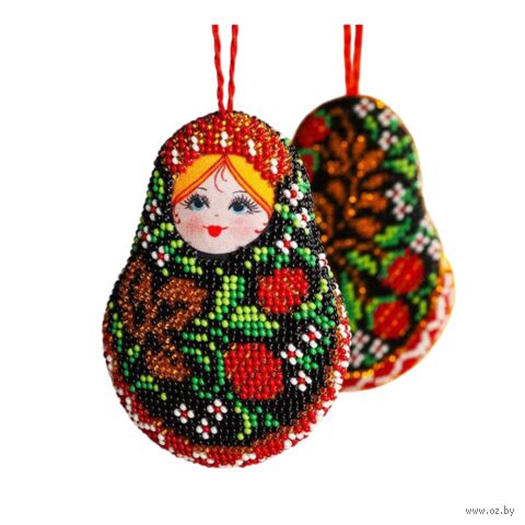 Набор для вышивания бисером "Матрешка Хохлома" (80х100 мм) — фото, картинка