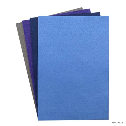 Фетр листовой мягкий "Ассорти №2" (20х30 см; 4 листа) — фото, картинка