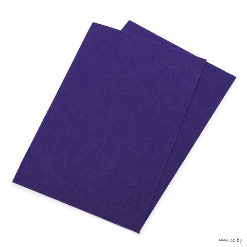 Фетр листовой жёсткий "Айрис" (20х30 см; темно-фиолетовый; 2 листа) — фото, картинка